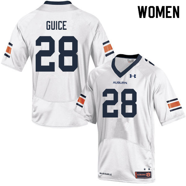 Auburn Tigers Women's Devin Guice #28 White Under Armour Stitched College 2019 NCAA Authentic Football Jersey EAF2574VM